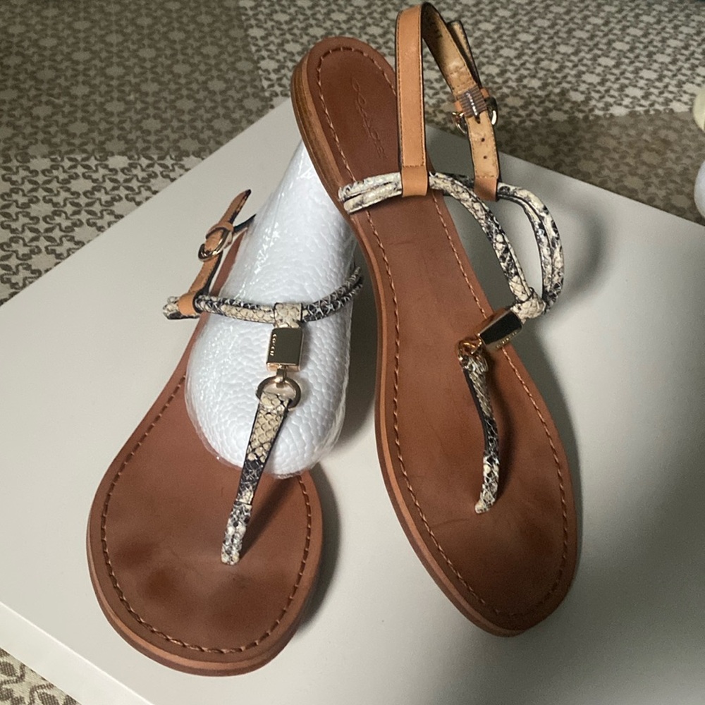 Coach leather sandals